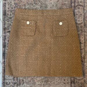Maison d’Amelie Classic Brown Tweed Skirt
